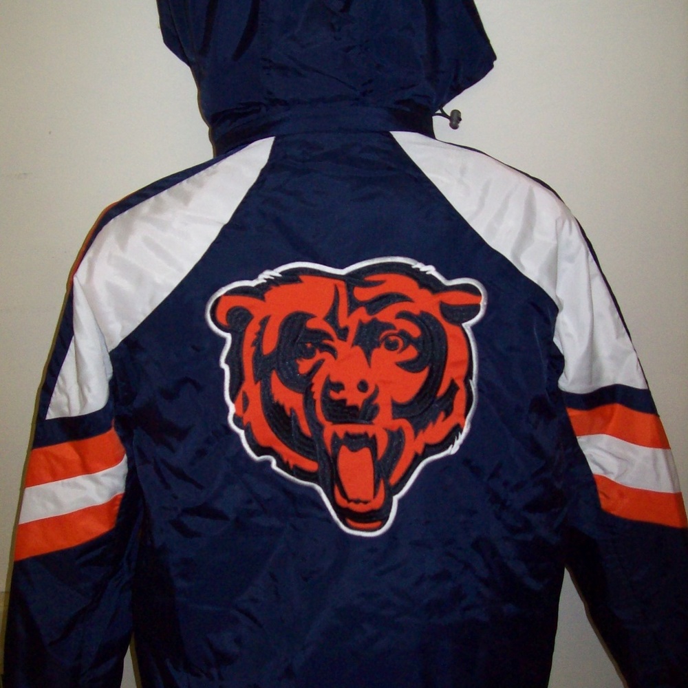CHICAGO BEARS Starter PRO LINE Hooded Jacket 3X - Picture 6 of 8